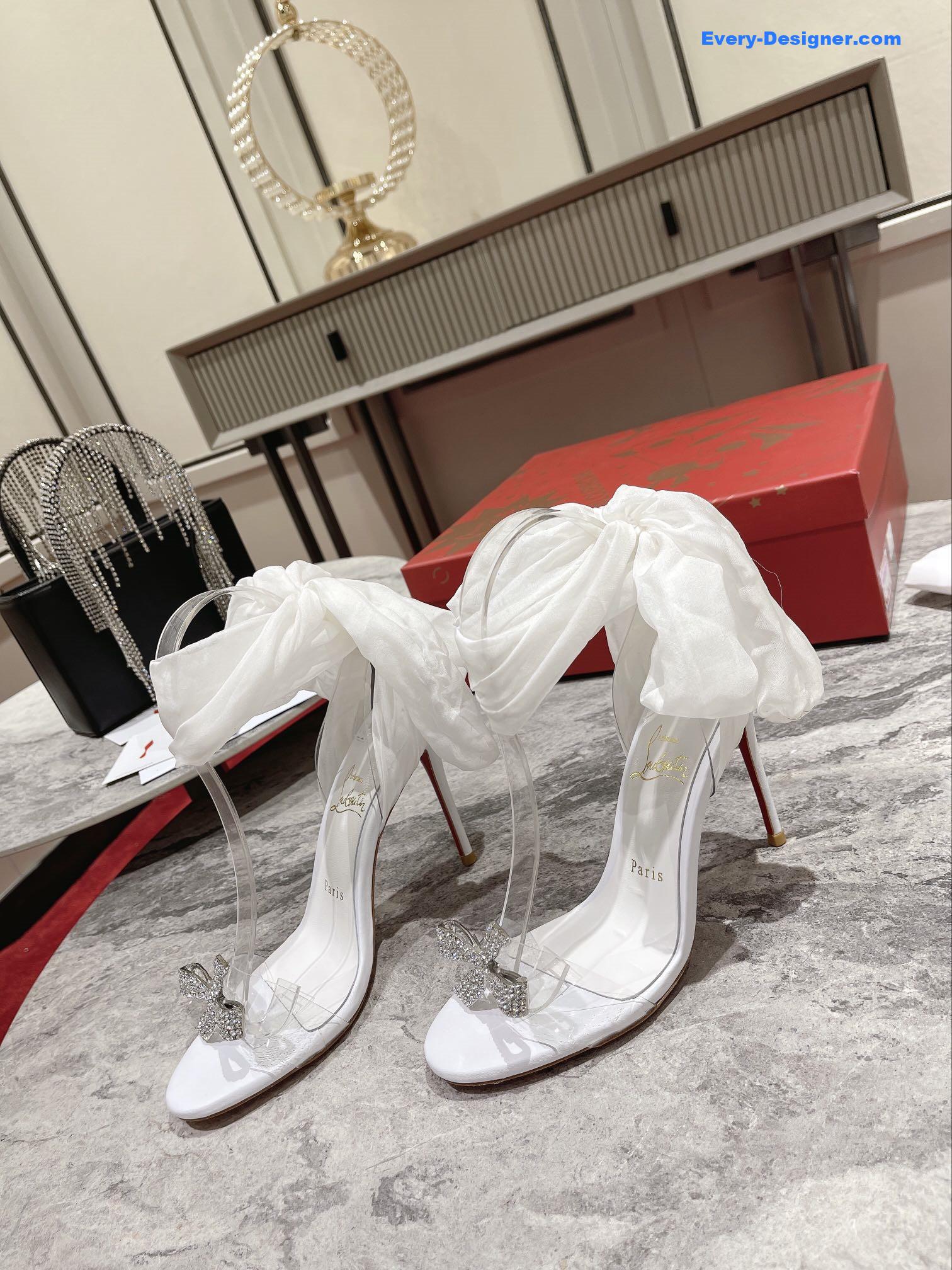 Christian Louboutin Butterfly Diamond Buckle Sandals