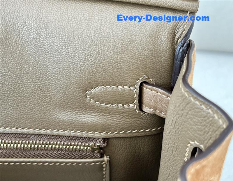 H**me5 birkin 25 suede bag