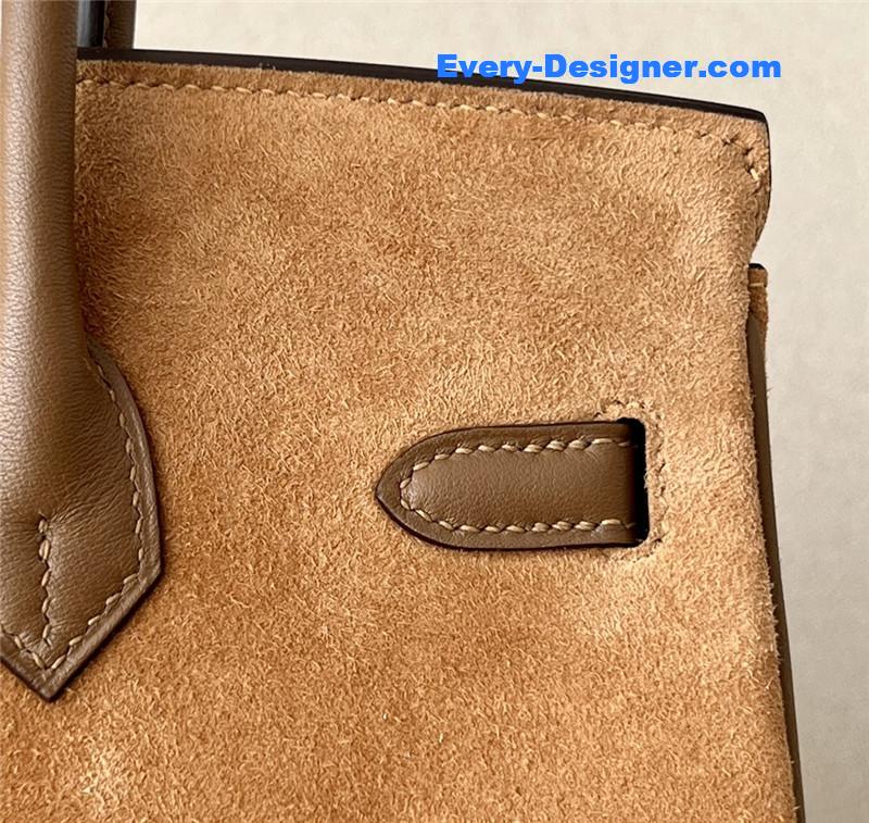 H**me5 birkin 25 suede bag