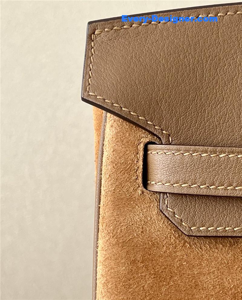 H**me5 birkin 25 suede bag