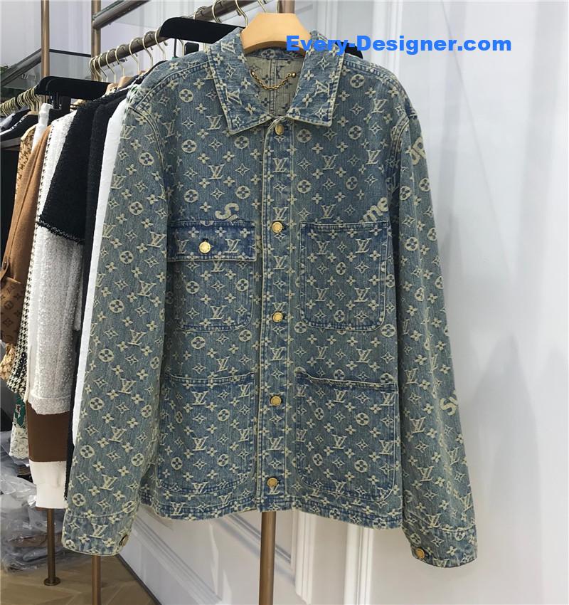 l0vis Vvtt0n lv jacquard denim jacket