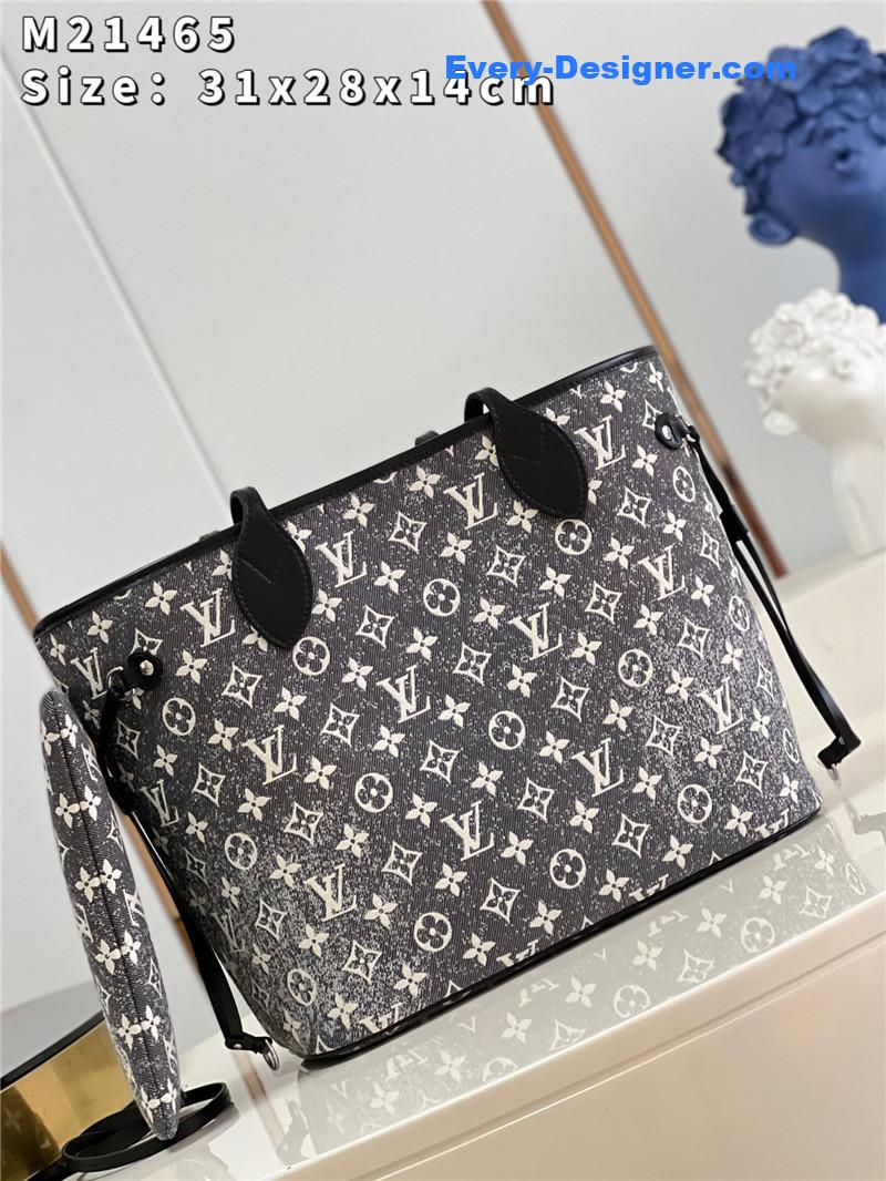 louis vuitton neverfull pm denim shopping bag