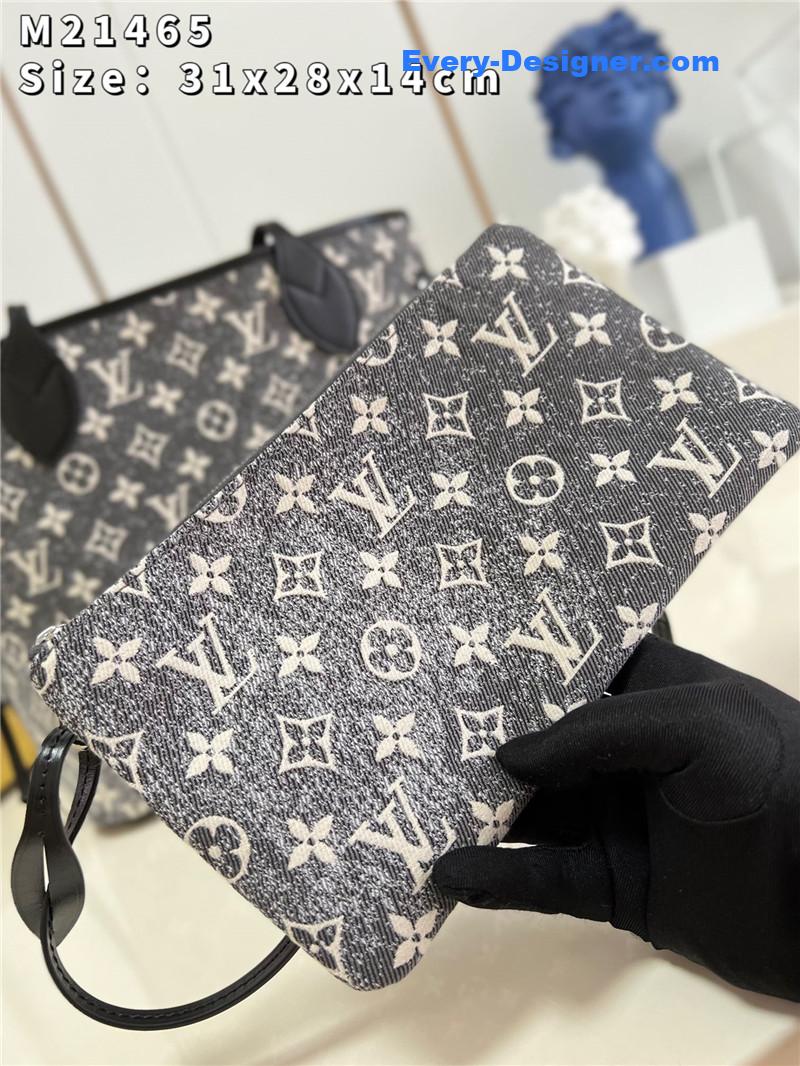 louis vuitton neverfull pm denim shopping bag