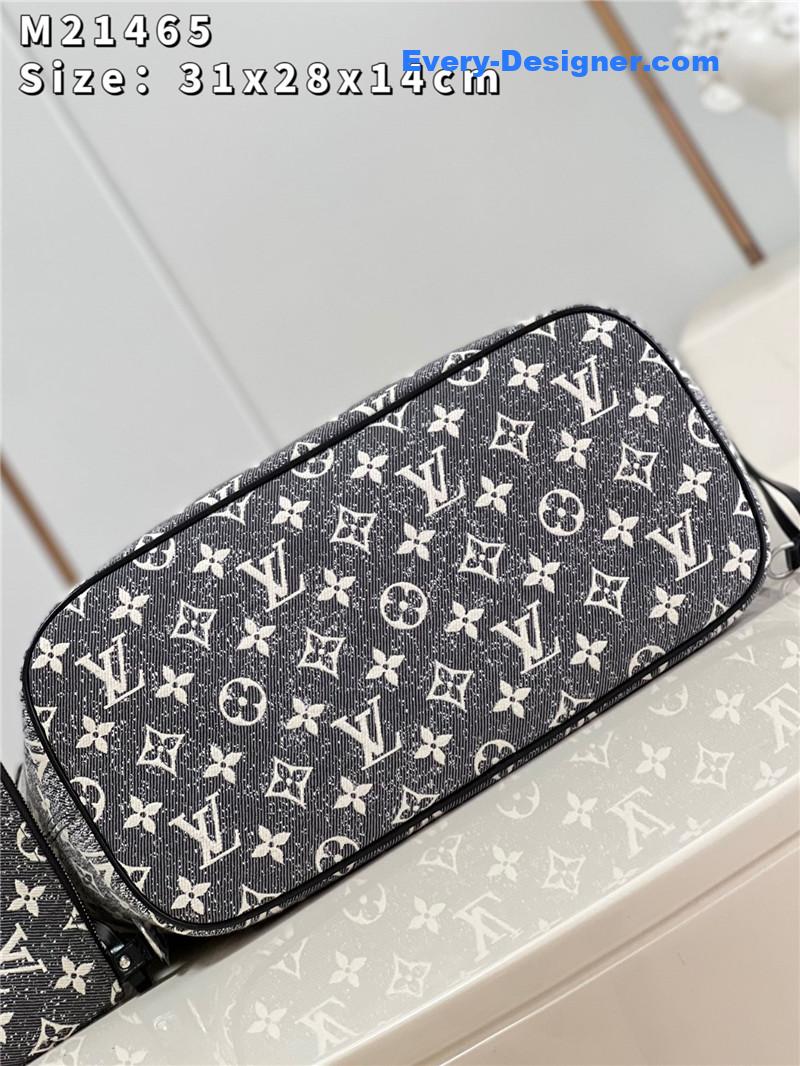 louis vuitton neverfull pm denim shopping bag