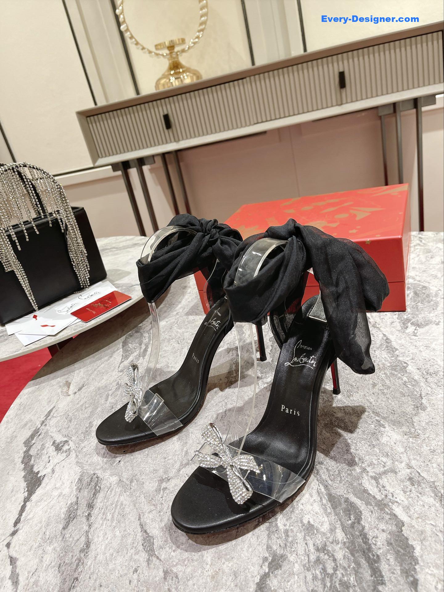 Christian Louboutin Butterfly Diamond Buckle Sandals