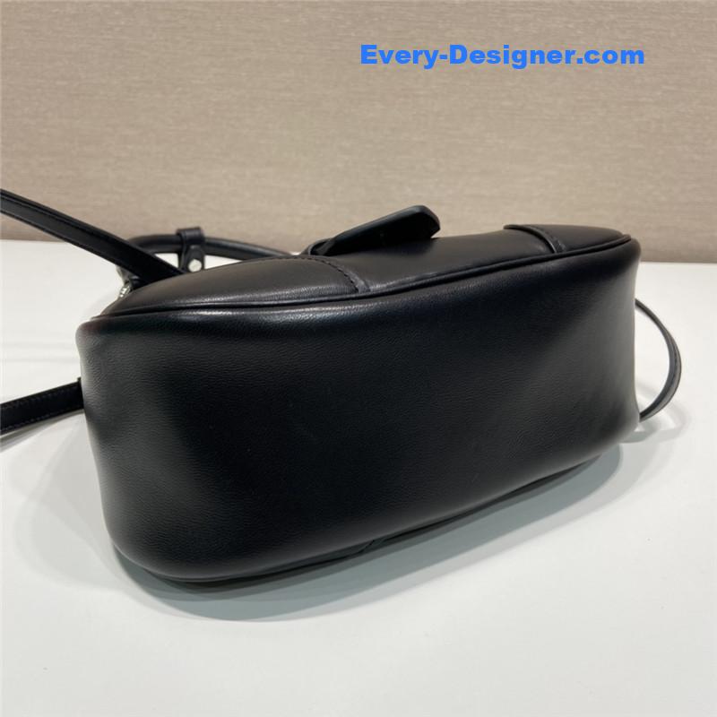 Pra*a moon re-nylon and leather bag