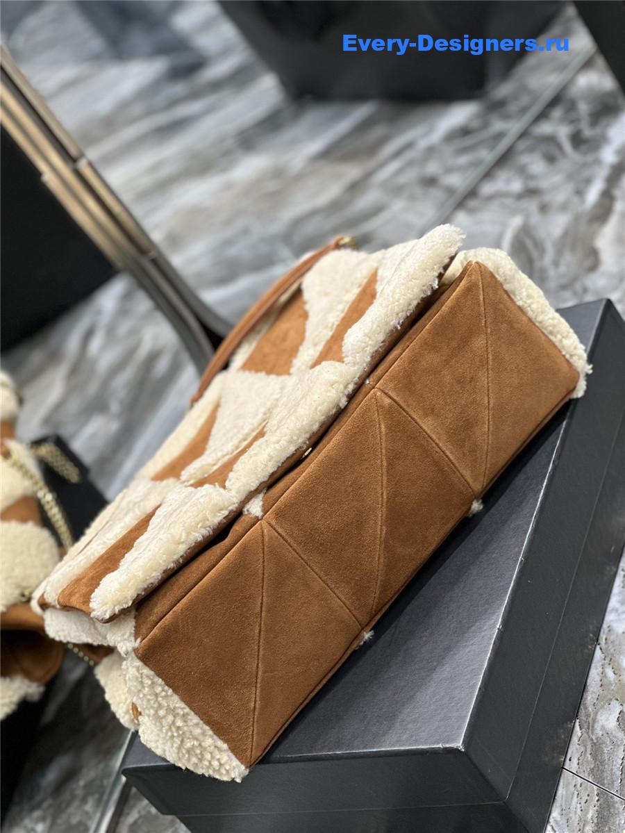 yves Sa1nt Lau*nt brown jamie lambswool bag