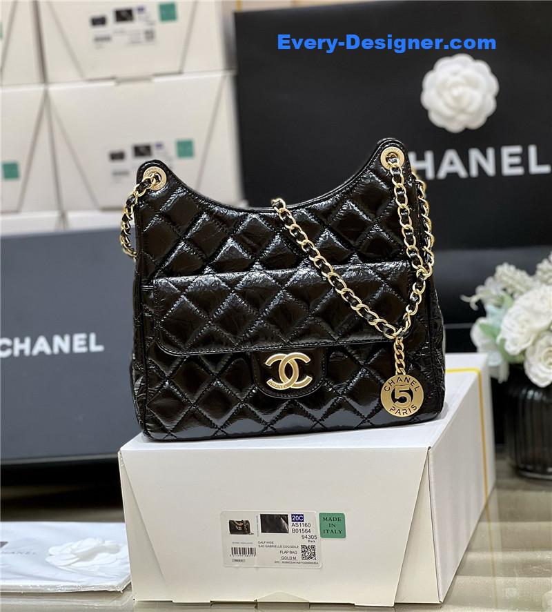 Ch**el number 5 gold coin tag hobo bag