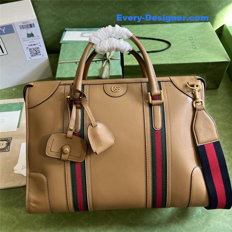 Gucci striped web tote