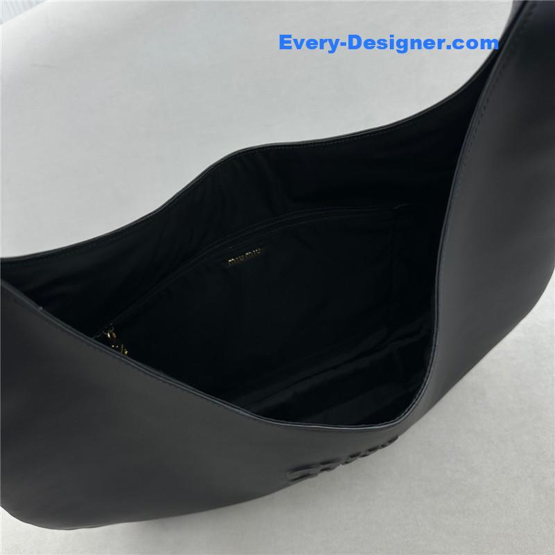 M1um1u leather hobo tote bag