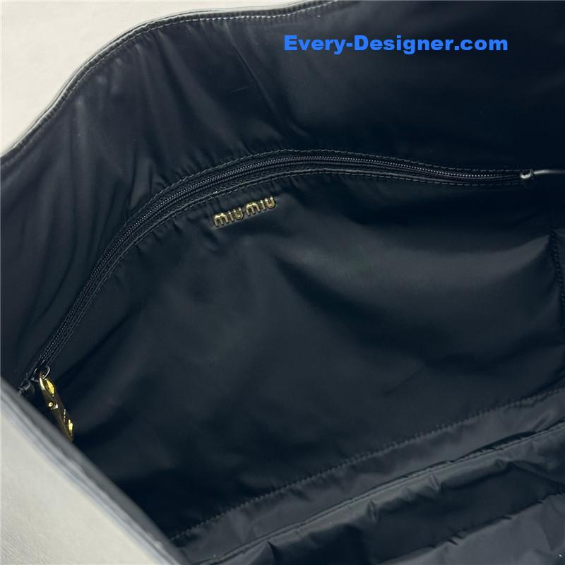 M1um1u leather hobo tote bag