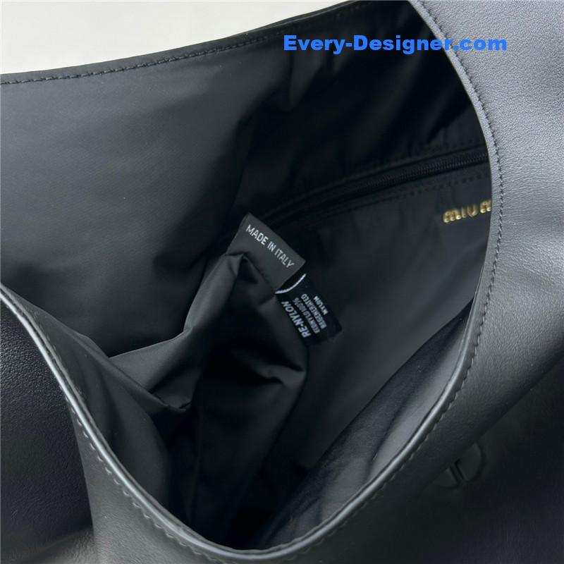 M1um1u leather hobo tote bag