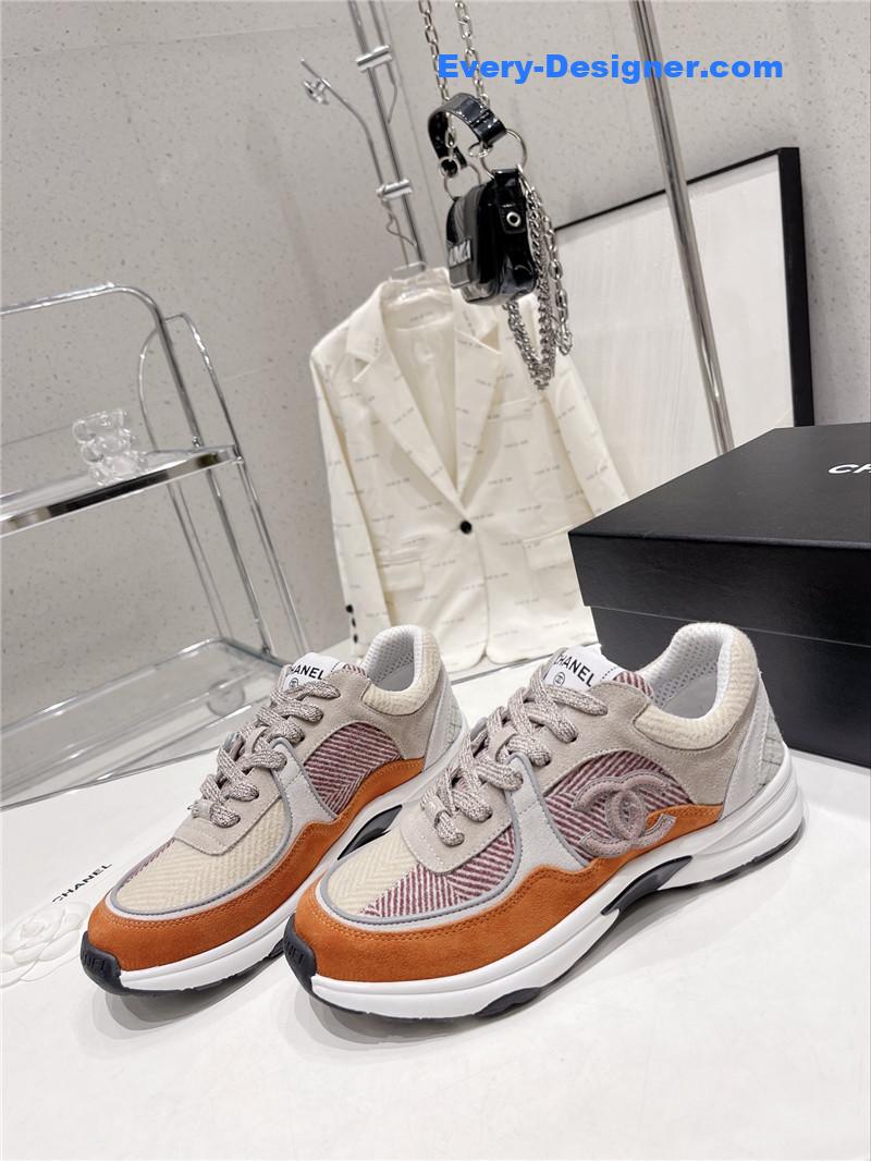 Chanel logo casual sneakers womens