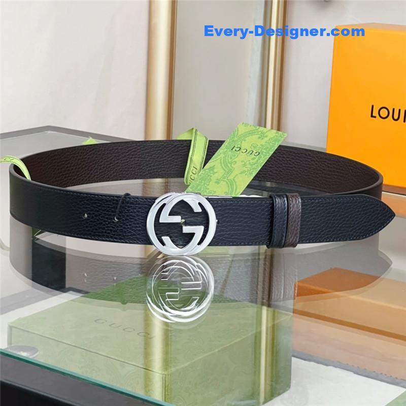 Gucci reversible belt in textured leather