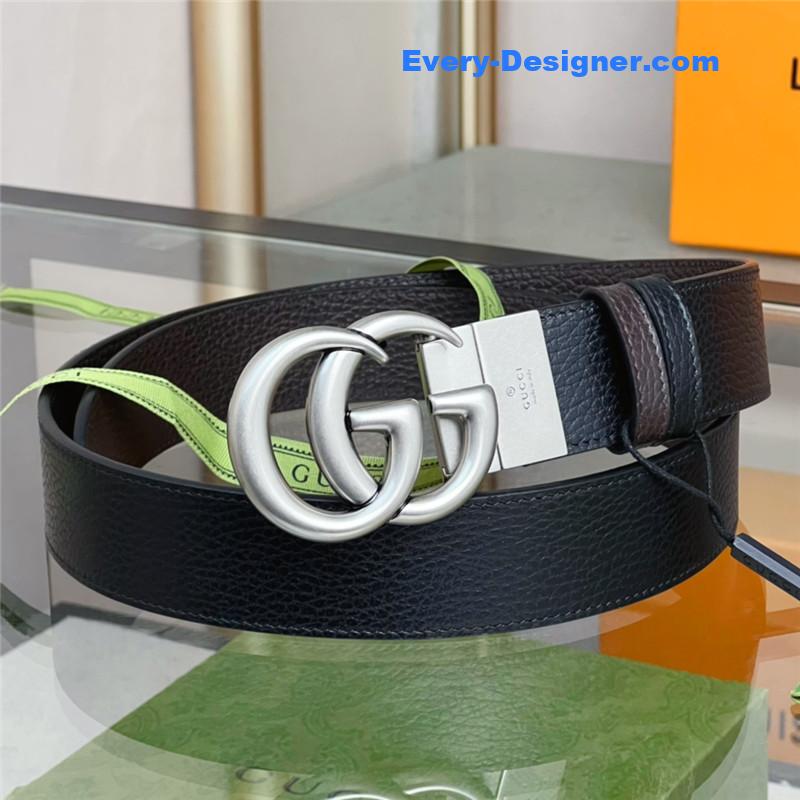 Gvc*1 reversible belt in textured leather