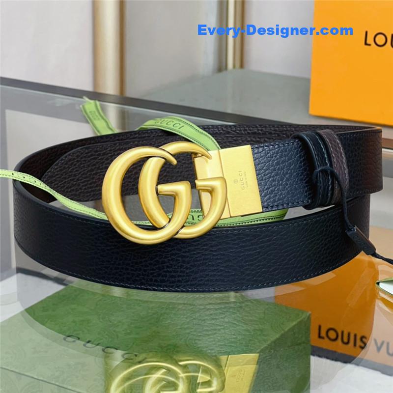 Gvc*1 reversible belt in textured leather