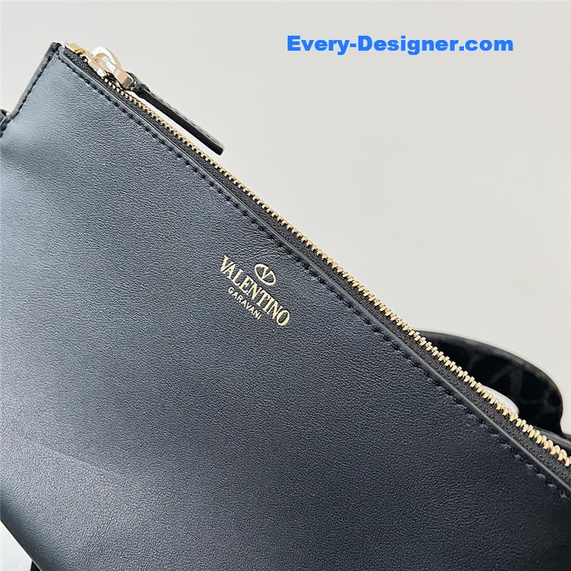 valentino V logo print tote bag