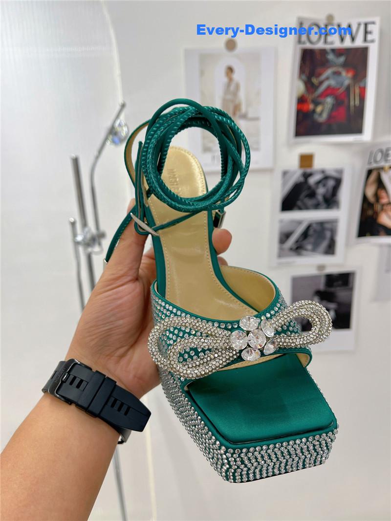 &   bow high-heeled sandals