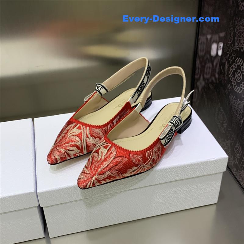 dior bowknot color matching women’s shoes
