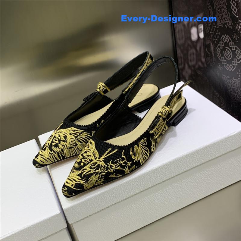 dior bowknot color matching women’s shoes