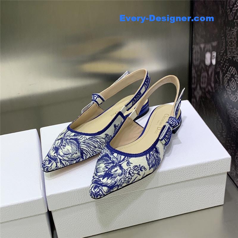 dior bowknot color matching women’s shoes