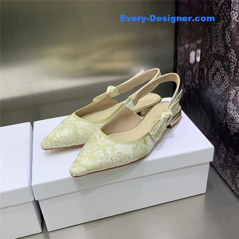 dior bowknot color matching women’s shoes