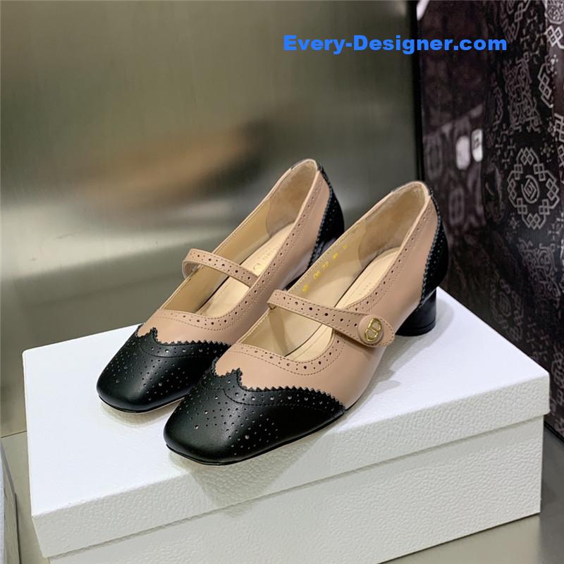 D10r cd letter logo chunky heel shoes