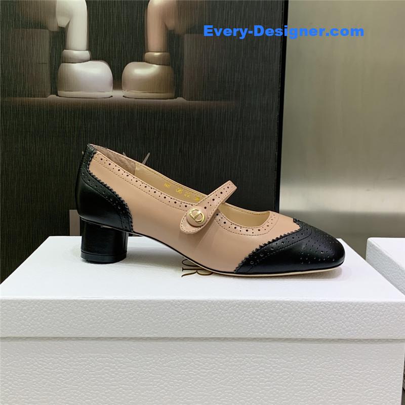 D10r cd letter logo chunky heel shoes