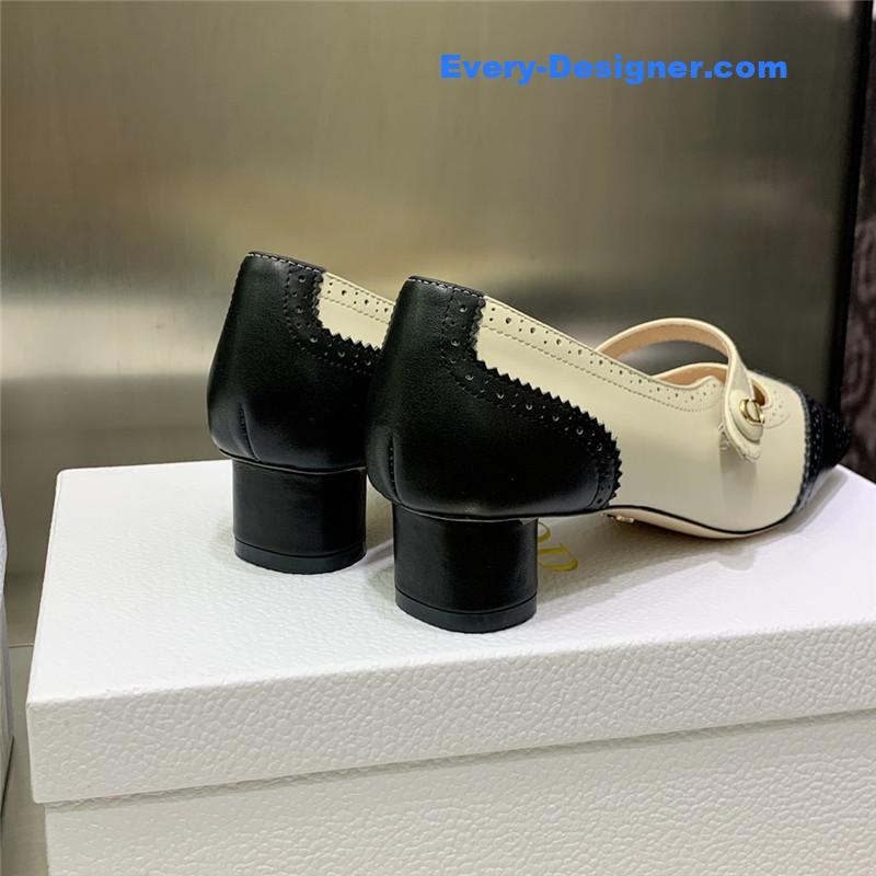 D10r cd letter logo chunky heel shoes