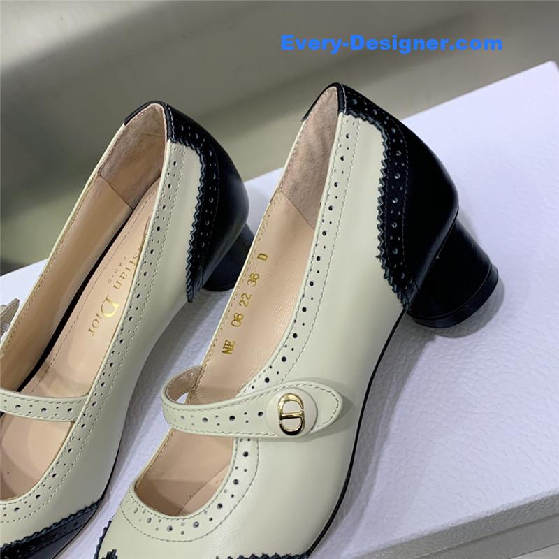 D10r cd letter logo chunky heel shoes