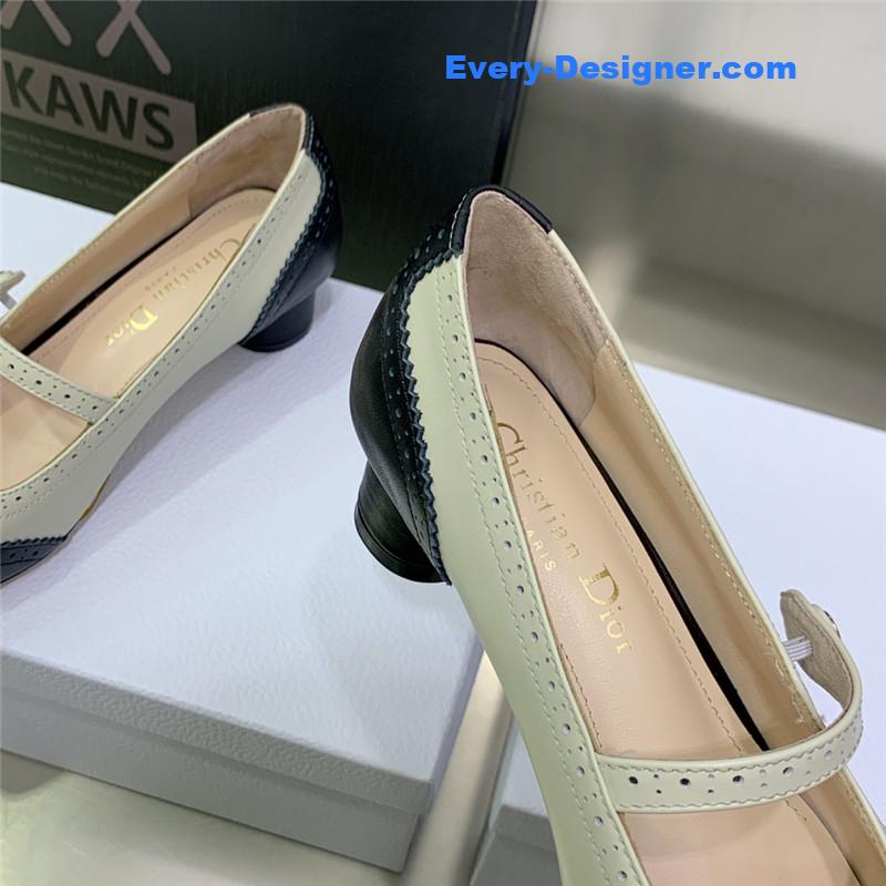 D10r cd letter logo chunky heel shoes