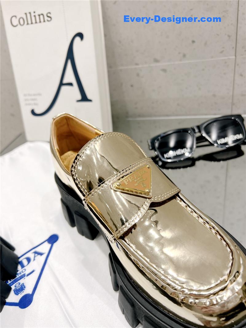 Pra*a patent leather loafers