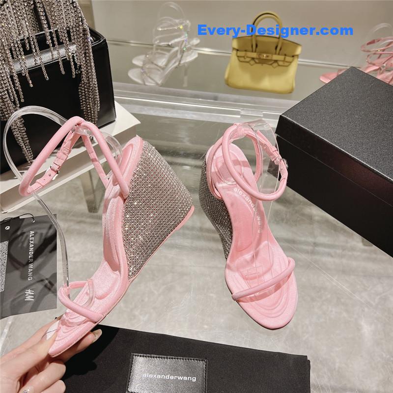 A1exa*der wang new rhinestone wedge high heels