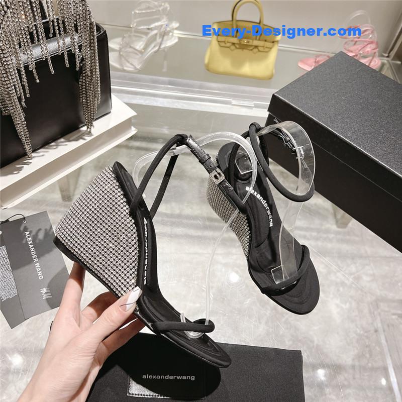 A1exa*der wang new rhinestone wedge high heels