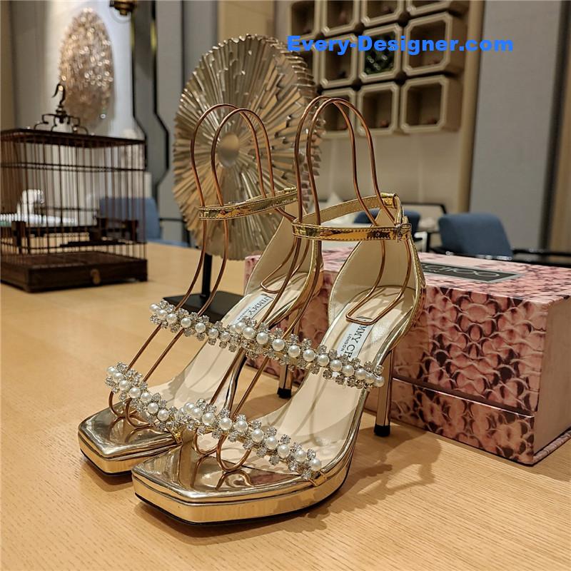 j1m*y ch00 high heel D1am0nd chain sandals