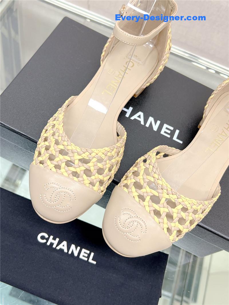 CC Mary Jane hollow woven sandals