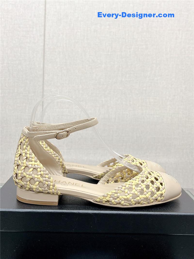 CC Mary Jane hollow woven sandals