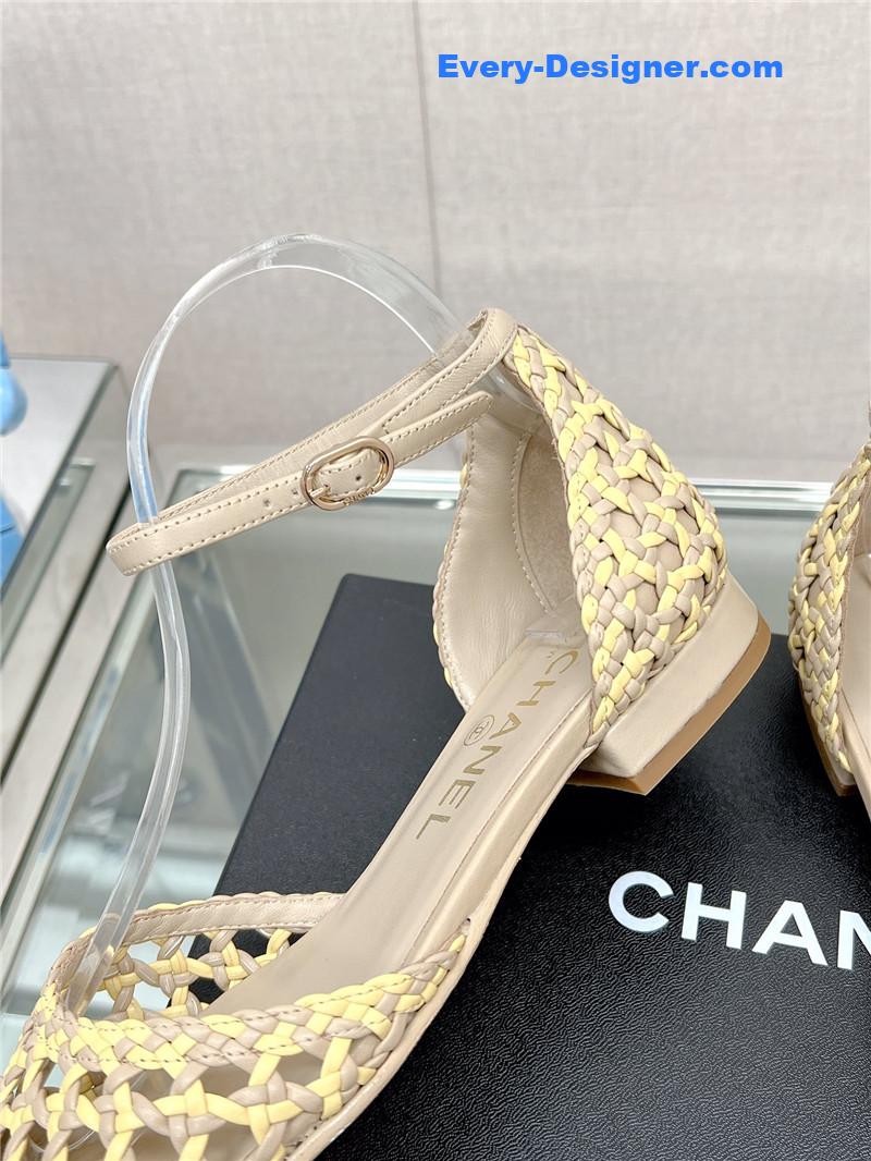 CC Mary Jane hollow woven sandals