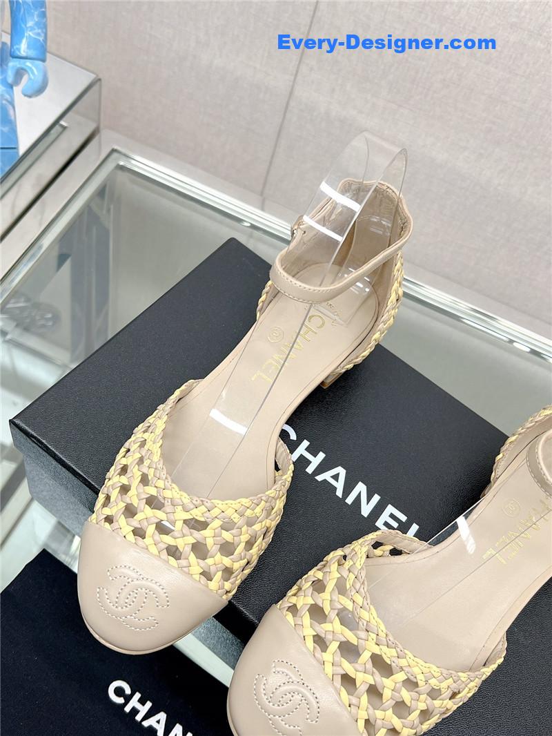 CC Mary Jane hollow woven sandals