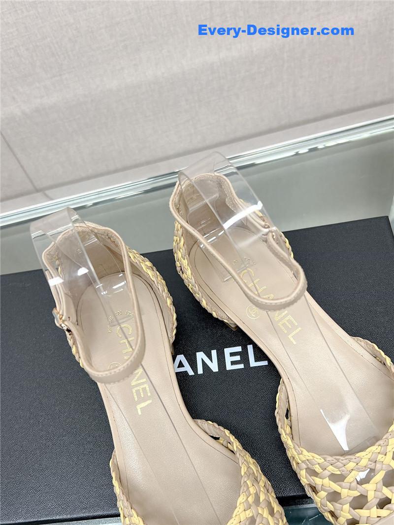 CC Mary Jane hollow woven sandals