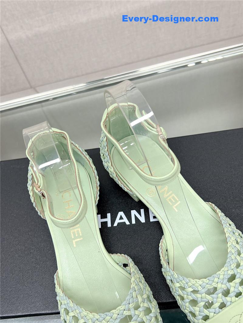 CC Mary Jane hollow woven sandals