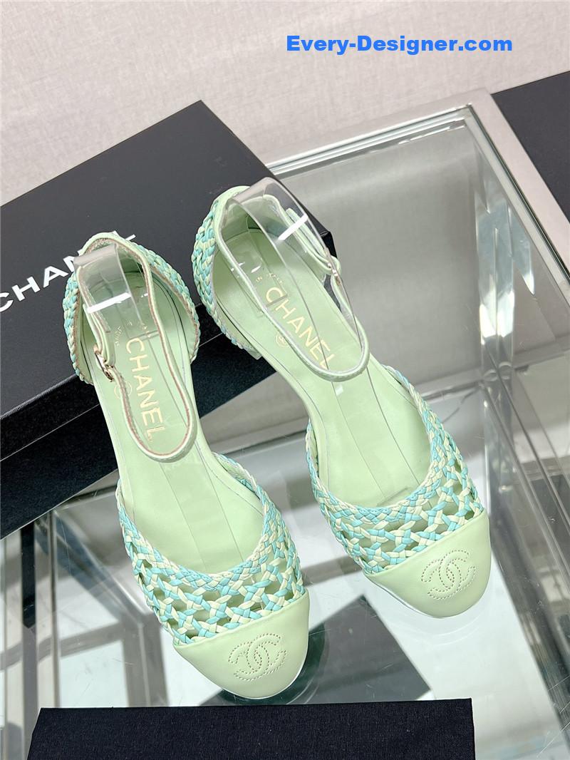 CC Mary Jane hollow woven sandals