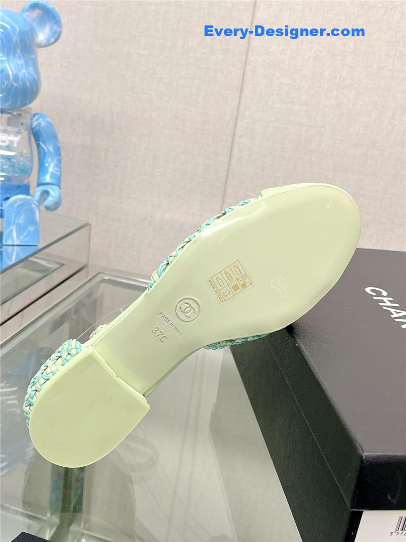 CC Mary Jane hollow woven sandals