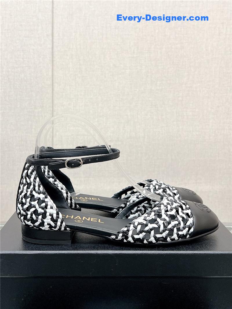 CC Mary Jane hollow woven sandals