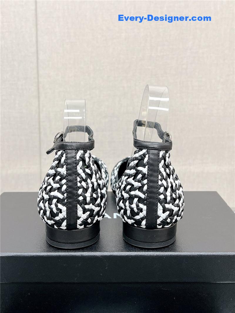 CC Mary Jane hollow woven sandals