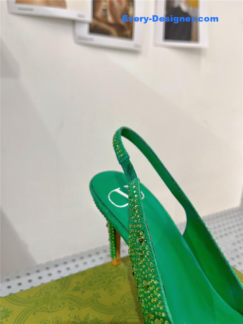 valentino diamond V buckle high heel sandals