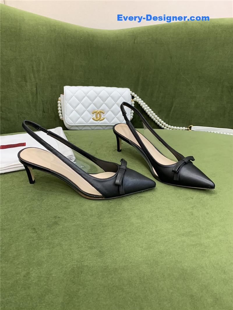 valentino new lace pointed toe back empty shoes