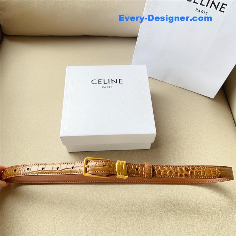 Ce1i*e triomphe medium logo print belt in calfskin