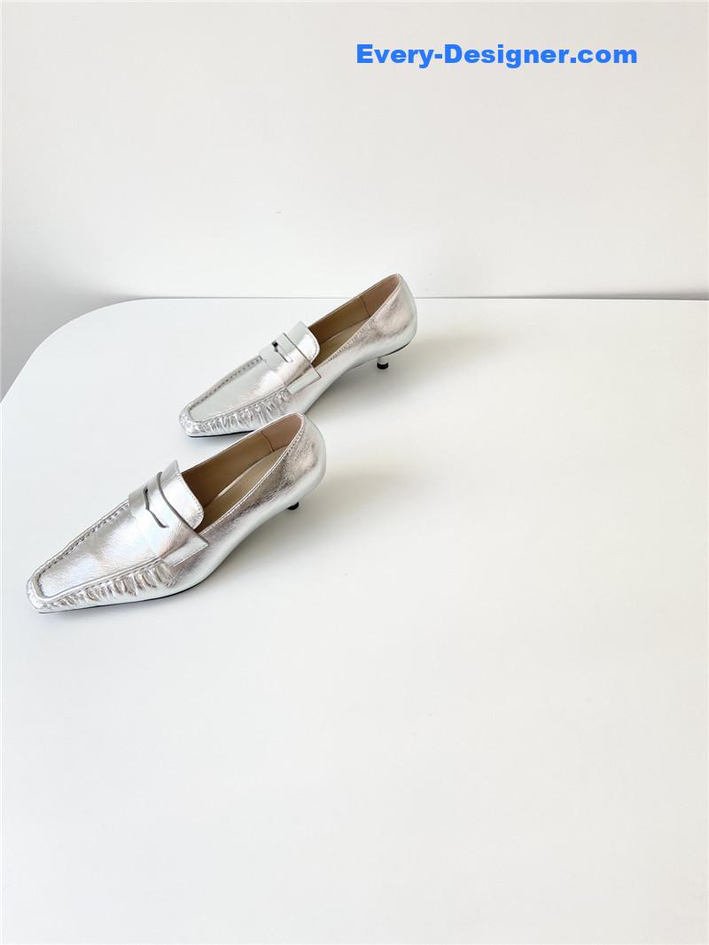 Ce1i*e vintage square toe metal heel mules