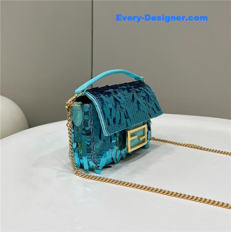 F**di sequins mini baguette bag